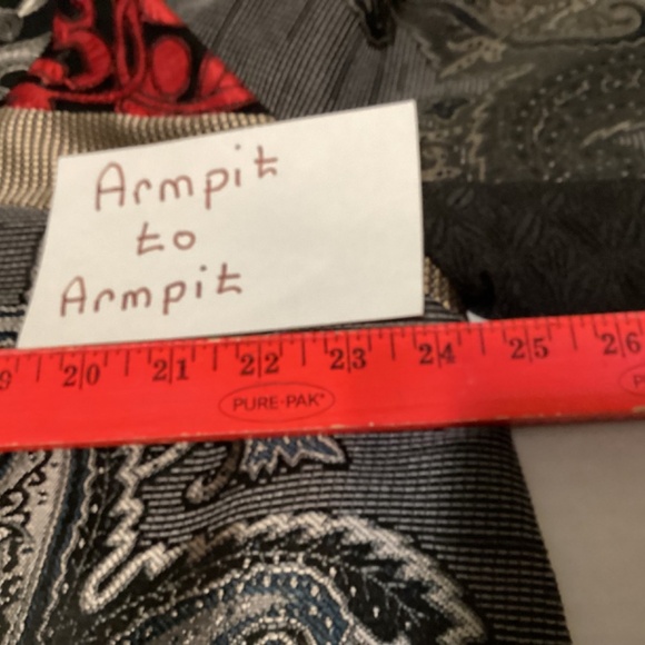 Chico’s blazer womens SZ M{2} paisley Asia vibe flowy open front relaxed fit - Picture 7 of 9